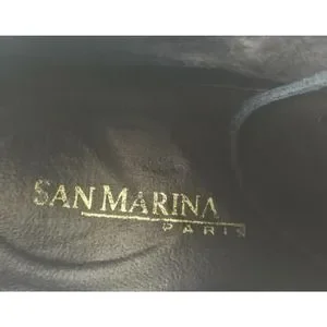 San Marina Women Men Derby Black Leather Ankle Boots Size 40 EU Size 7 US Paris SanMarina | Shoes | San Marina Women Men Derby Black Leather  main image 3